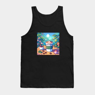 Coffee Brunch Cafe Vintage Since Established Retro Tank Top